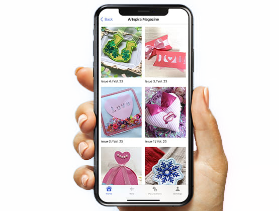 Artspira app on a smartphone